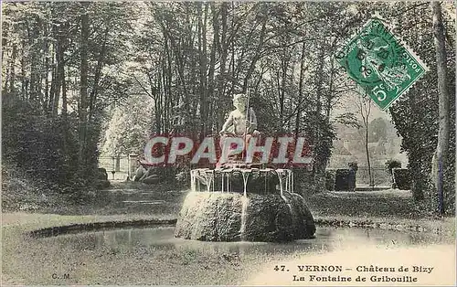 Cartes postales Vernon Chateau de Bizy La Fontaine de Gribouille