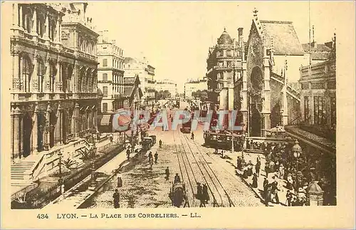 Ansichtskarte AK Lyon La Place des Cordeliers Tramway