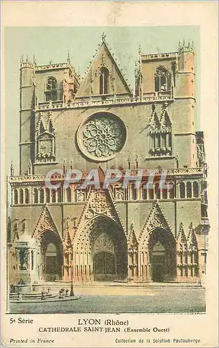 Ansichtskarte AK Lyon (Rhone) Cathedrale Saint Jean (Ensemble Ouest)