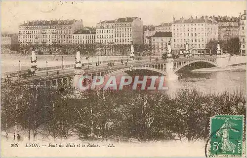 Ansichtskarte AK Lyon Pont du Midi et le Rhone