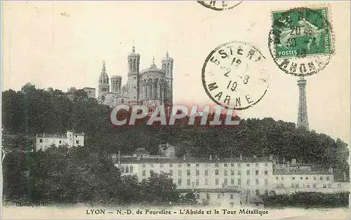 Ansichtskarte AK Lyon Notre Dame de Fourviere L'Abside et le Tour Metallique