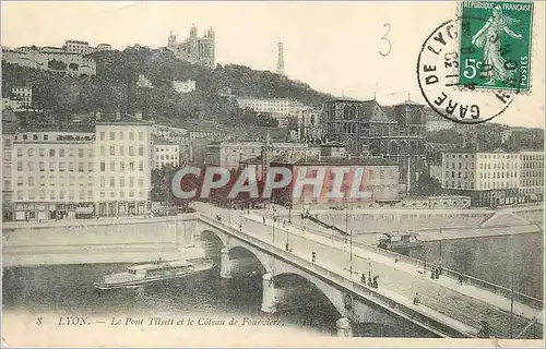 Cartes postales Lyon Le Pont Tilsill et le Coteau de Fourviere