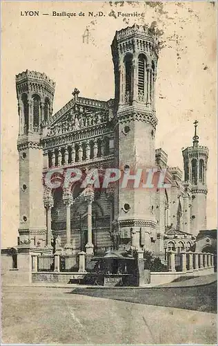 Cartes postales Lyon Basilique de N D de Fourviere