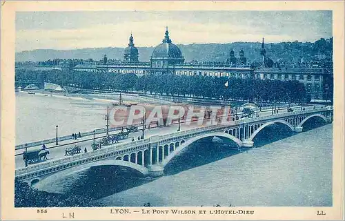 Ansichtskarte AK Lyon Le Pont Wilson et l'Hotel Dieu