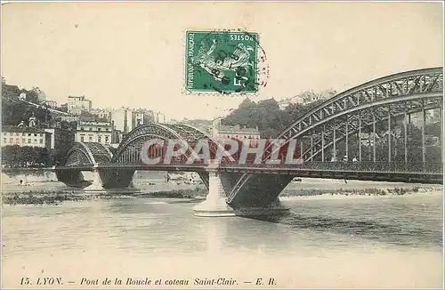 Cartes postales Lyon Pont de la Boucle et Coteau Saint Clair