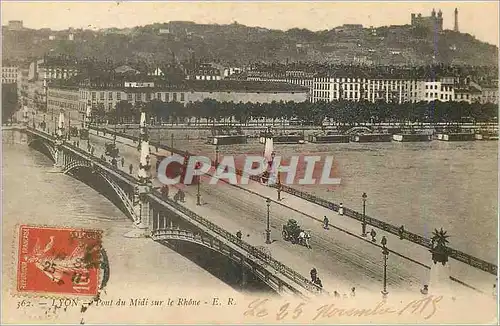 Ansichtskarte AK Lyon Pont du Midi sur le Rhone Tramway