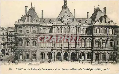 Cartes postales Lyon Le Palais du Commerce et de la Bourse Oeuvre de Dardel (1853 1860)