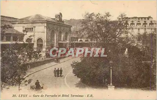 Cartes postales Lyon Gare de Perrache et Hotel Terminus ER