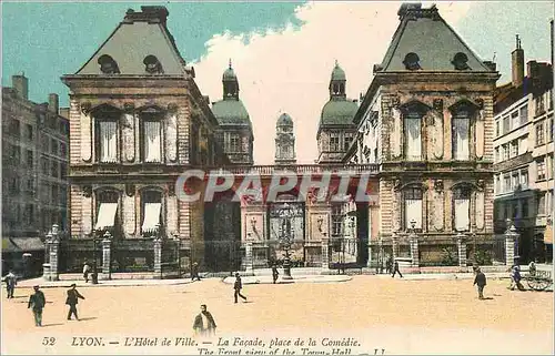 Ansichtskarte AK Lyon L'Hotel de Ville La Facade Place de la Comedie