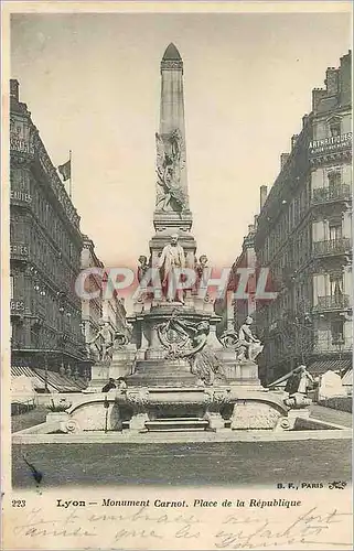 Cartes postales Lyon Monument Carnot Place de la Republique