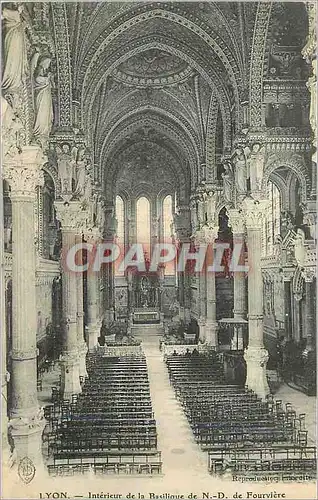 Cartes postales Lyon Interieur de la Basilique de N D de Fourviere