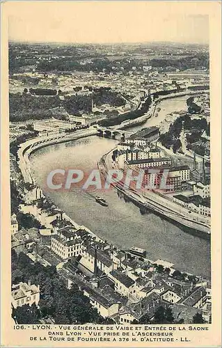 Cartes postales Lyon Vue Generale de Vaise et Entree de la Saone dans Lyon Vue Prise de l'Ascenseur