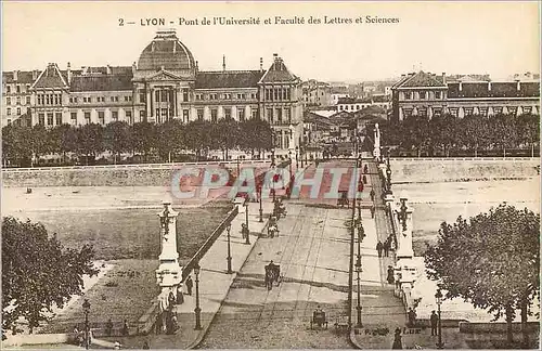 Cartes postales Lyon Pont de l'Universite et Faculte des Lettres et Sciences