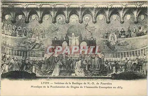 Ansichtskarte AK Lyon Interieur de la Basilique de N D de Fouviere Mosaique de la Proclamation de Dogme de 4immac