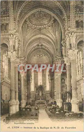 Cartes postales Lyon Interieur de la Basilique de N D de Fouviere