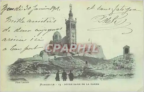 Ansichtskarte AK Marseille Notre Dame de la Garde (carte 1900)