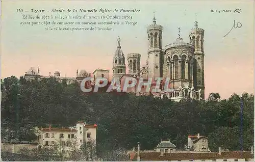 Cartes postales Lyon Abside de la Nouvelle Eglise de Fourviere