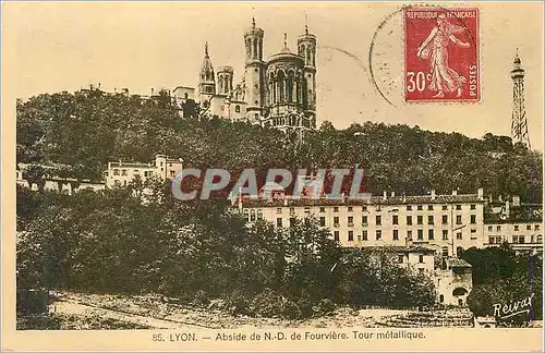 Cartes postales Lyon Abside de N D de Fouviere Tour Metallique