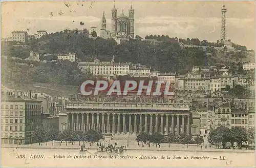 Ansichtskarte AK Lyon Palais de Justice et Coteau de Fouviere Ascenseurs de la Tour de Fouviere