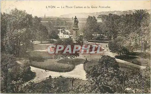 Ansichtskarte AK Lyon La Place Carnot et la Gare Perrache