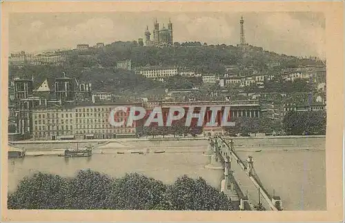 Ansichtskarte AK Lyon Le Pont du Palais de Justice et Coteau de Fouviere