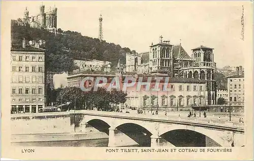 Ansichtskarte AK Lyon Pont Tilsitt Saint Jean et Coteau de Fourviere