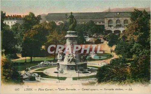 Ansichtskarte AK Lyon Place Carnot Gare Perrache