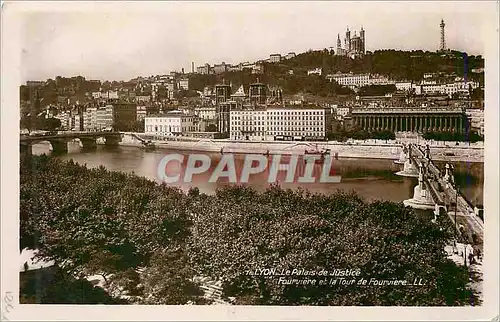 Cartes postales Lyon Le Palais de Justice Fourviere et le Tour de Fourviere