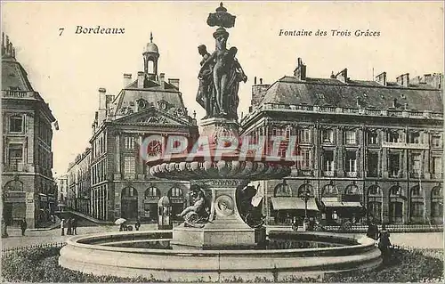 Ansichtskarte AK Bordeaux Fontaine des Trois Graces