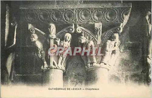 Cartes postales Cathedrale de Lescar Chapiteaux