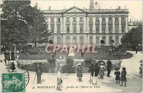 Ansichtskarte AK Bordeaux Jardin de l'Hotel de Ville