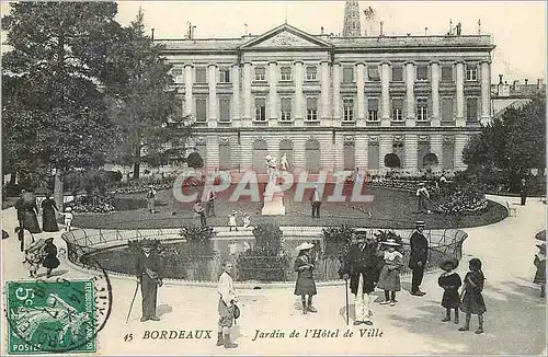 Cartes postales Bordeaux Jardin de l'Hotel de Ville