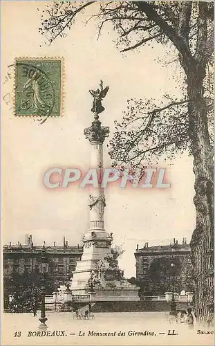 Cartes postales Bordeaux Le Monument des Girondins
