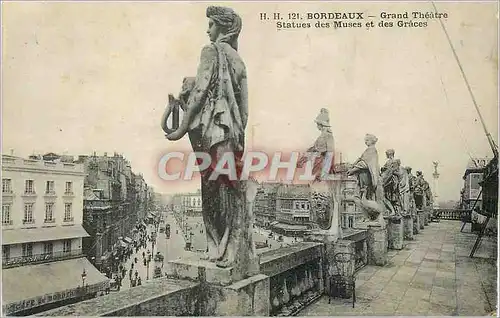 Cartes postales Bordeaux Grand Theatre Statues des Muses et des Graces