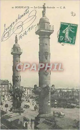 Cartes postales Bordeaux Les colonnes Rostrales CB