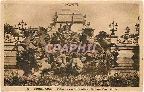 Cartes postales Bordeaux Colone des Girondins Groupe sud M D