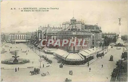 Cartes postales Bordeaux Allees de Tourny et Cours du XXX Juillet
