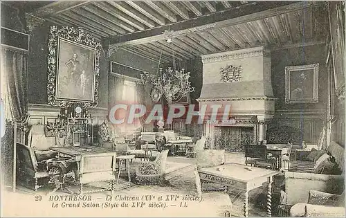 Cartes postales Montresor Le Chateau (XVe et XVIe Siecles) Le Grand Salon (Style du XVIe)
