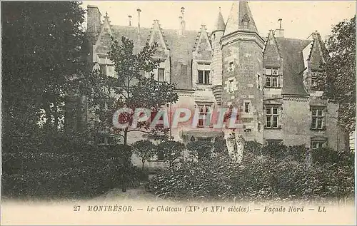 Cartes postales Montresor Le Chateau (XVe et XVIe Siecles) Facade Nord