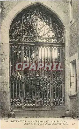 Ansichtskarte AK Montresor Le Chateau (XVe et XVIe Siecles) Grille en Fer Forge Porte d'Entree (Est)