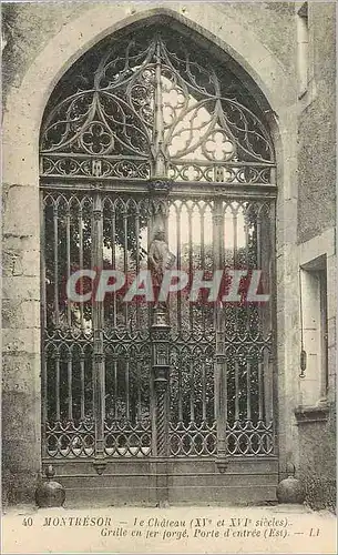 Cartes postales Montresor Le Chateau (XVe et XVIe Siecles) Grille en Fer Forge Porte d'Entree (Est)