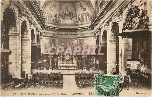 Ansichtskarte AK Bordeaux Eglise Notre Dame Interieur