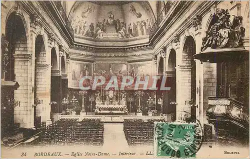 Cartes postales Bordeaux Eglise Notre Dame Interieur