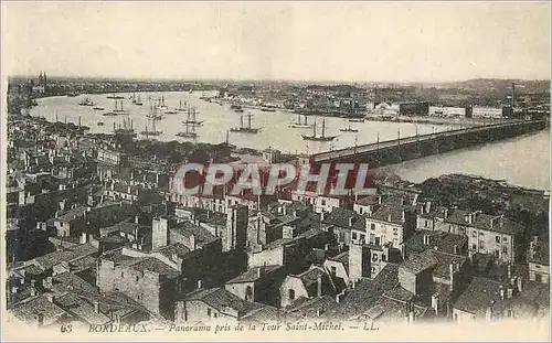 Cartes postales Bordeaux Panorama Pris de la Tour Saint Michel LL