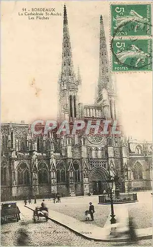 Ansichtskarte AK Bordeaux La Cathedrale St Andre Les Fleches