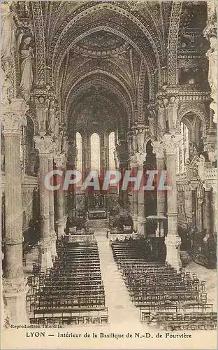 Cartes postales Lyon Interieur de la Basilique de N D de Fourviere