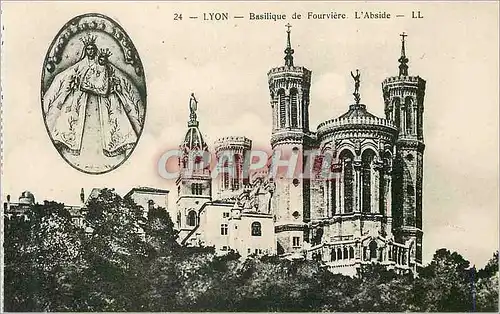 Cartes postales Lyon Basilique de Fourviere L'Abside