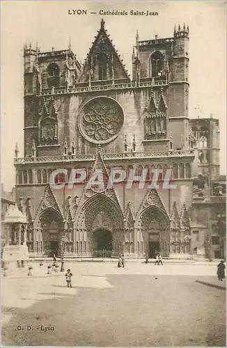 Cartes postales Lyon Cathedrale Saint Jean