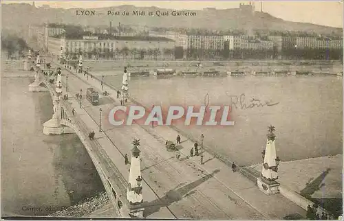 Ansichtskarte AK Lyon Pont du Midi et Quai Gailleron