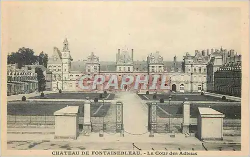 Cartes postales Chateau de Fontainebleau La Cour des Adieux